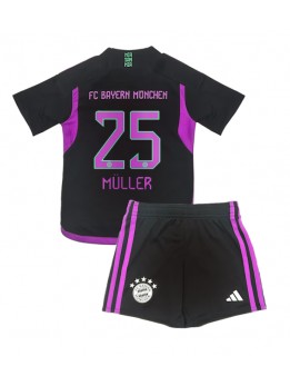 Bayern Munich Thomas Muller #25 Auswärts Trikotsatz für Kinder 2023-24 Kurzarm (+ Kurze Hosen)